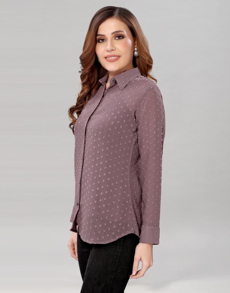 Dark Dusty Pink Rotta Butti Shirt | Sudathi