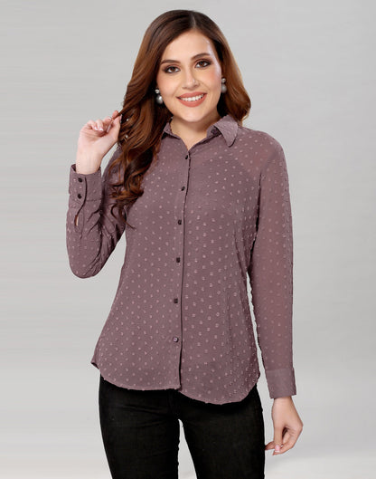 Dark Dusty Pink Rotta Butti Shirt | Sudathi