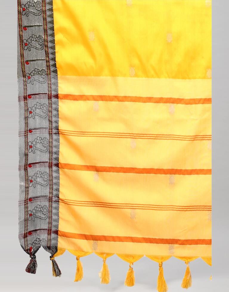 Yellow Weaving Cotton Saree