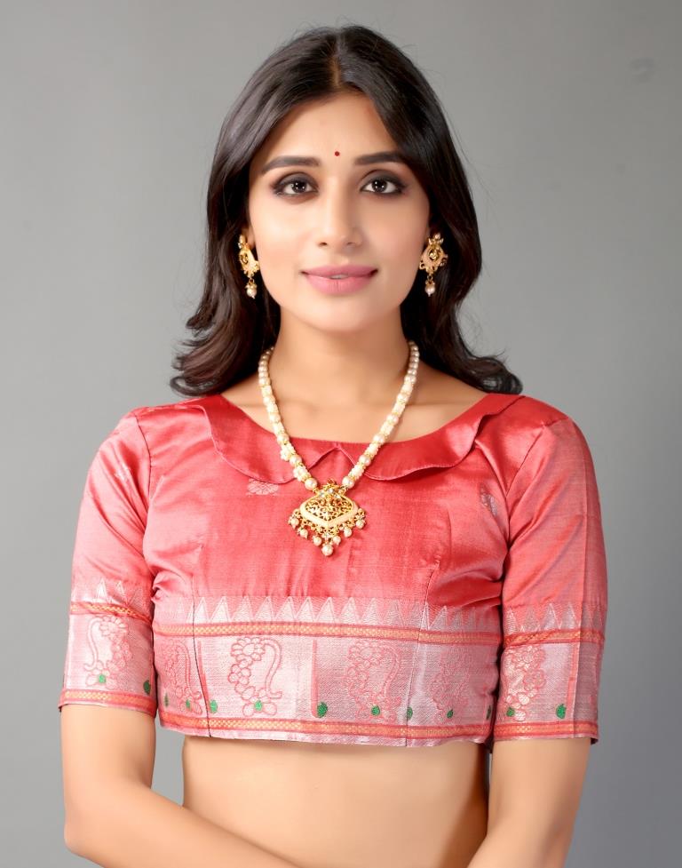 Silver  Banarasi Silk Saree