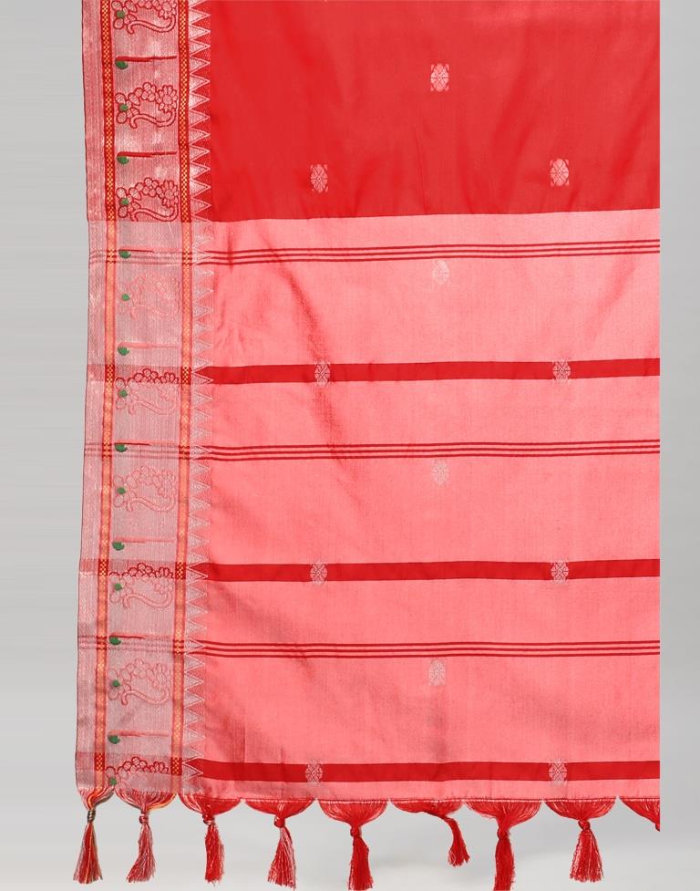 Silver  Banarasi Silk Saree