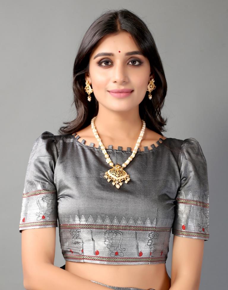 Black Weaving Cotton Saree