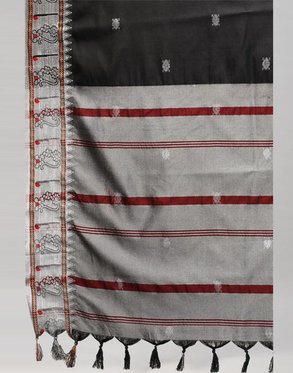 Black Weaving Cotton Saree