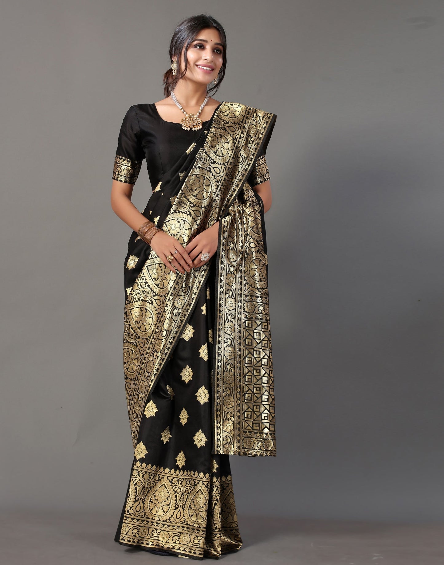 Black Silk Saree | Sudathi