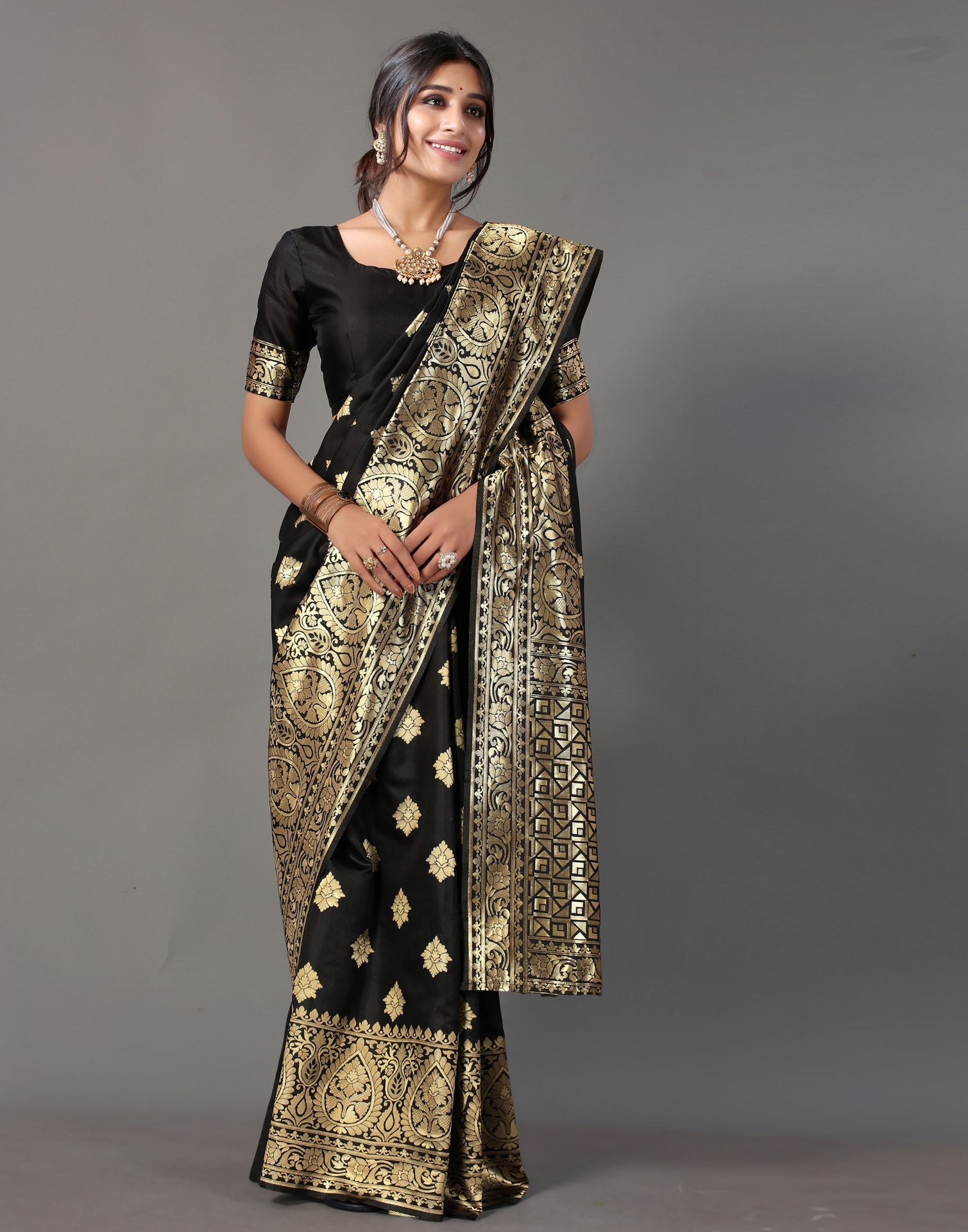 Black Silk Saree | Sudathi