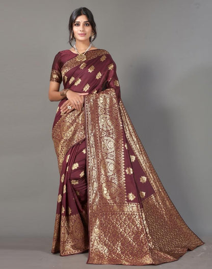 Maroon Silk Saree | Sudathi