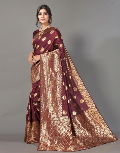 Maroon Silk Saree | Sudathi