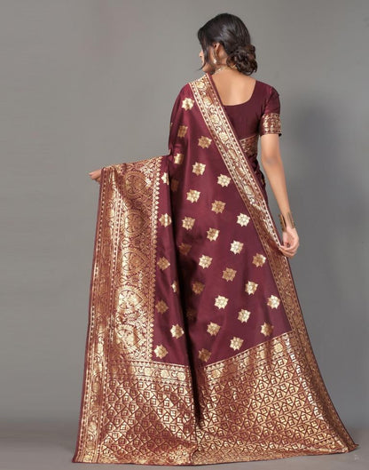 Maroon Silk Saree | Sudathi