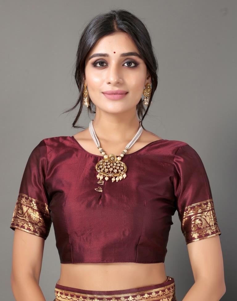 Maroon Silk Saree | Sudathi