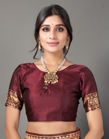 Maroon Silk Saree | Sudathi