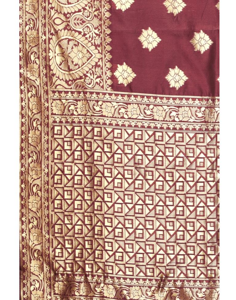 Maroon Silk Saree | Sudathi