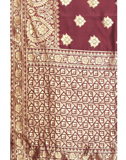 Maroon Silk Saree | Sudathi