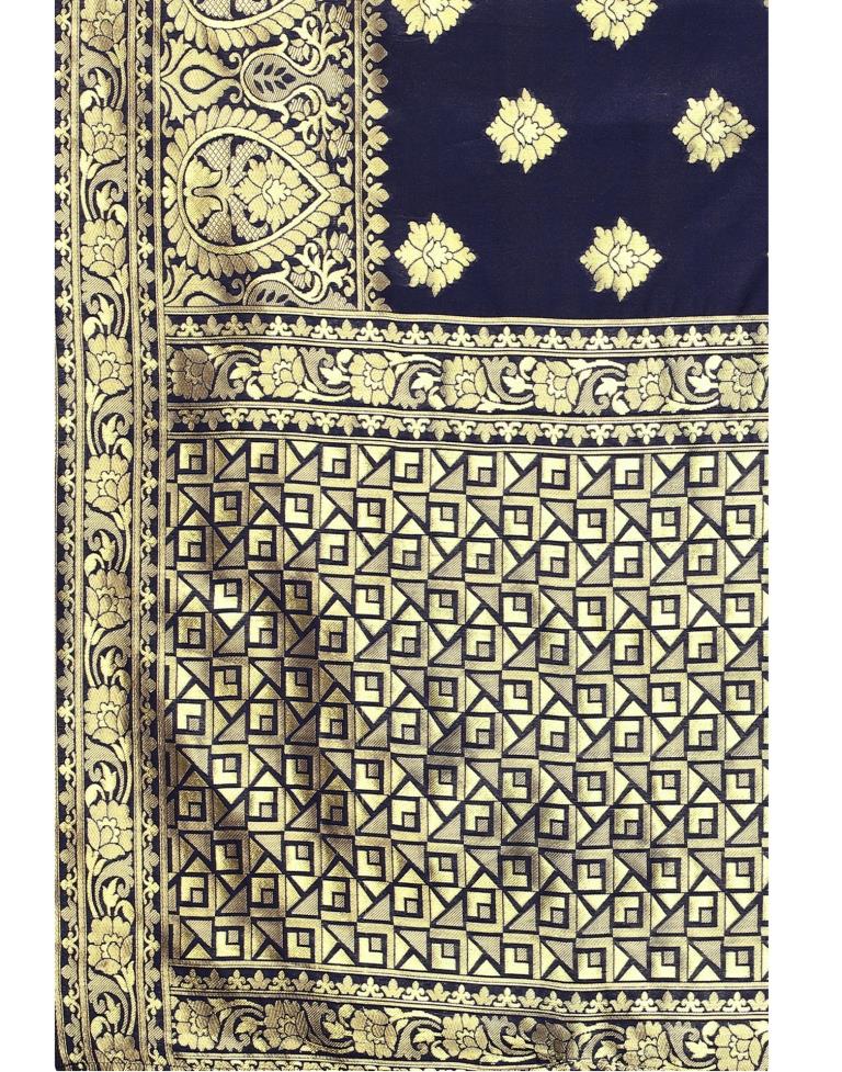Navy Blue Silk Saree | Leemboodi