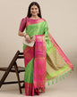 Parrot Green Silk Saree | Sudathi