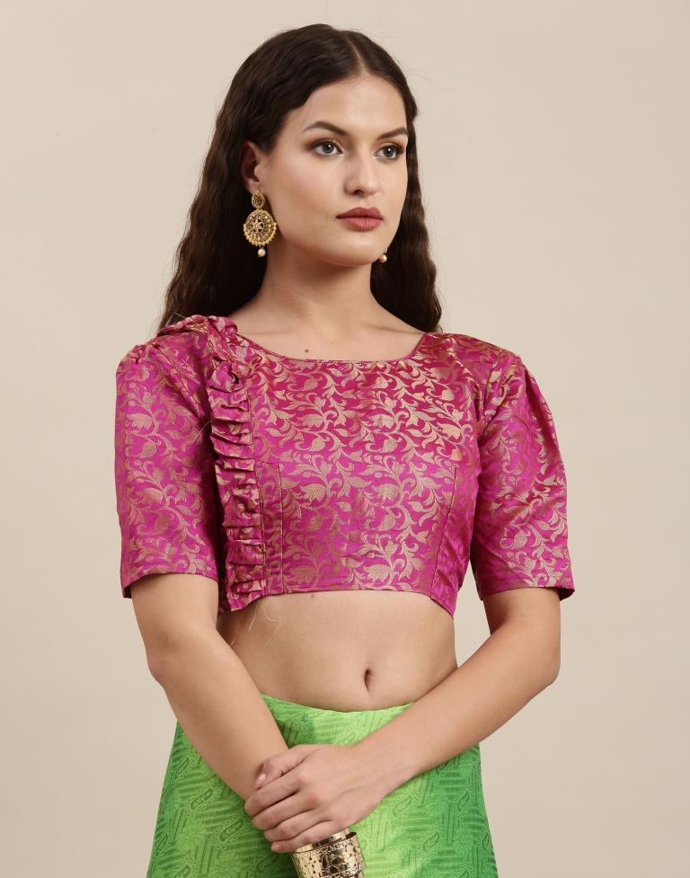 Parrot Green Silk Saree | Sudathi