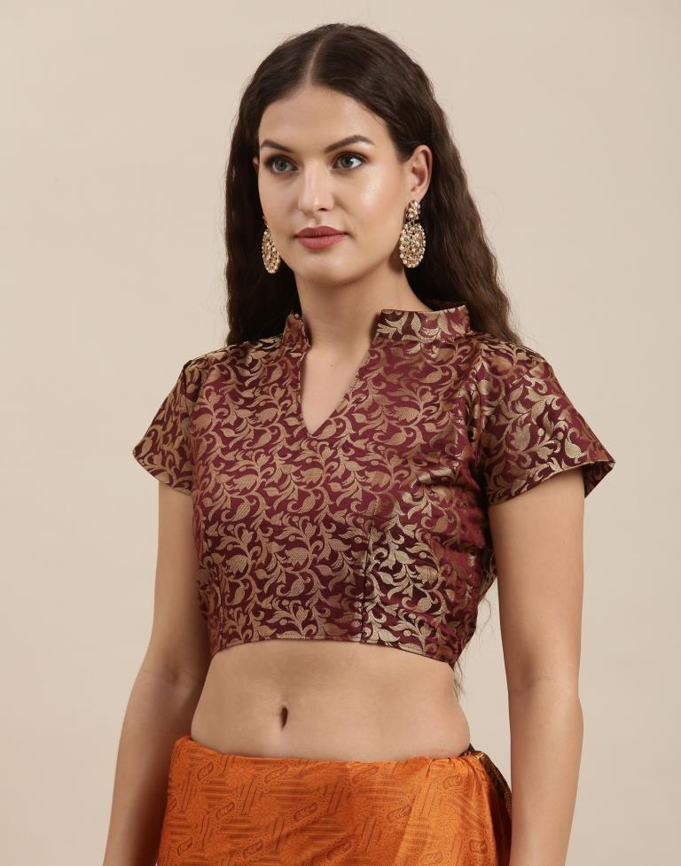 Dusty Orange Silk Saree | Sudathi