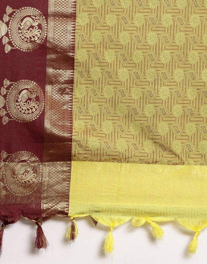 Lime Green Silk Saree | Sudathi