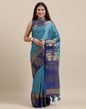 Peacock Blue Silk Saree | Sudathi