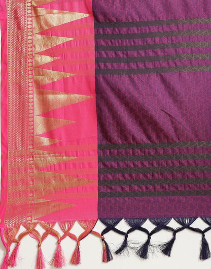 Navy Blue Silk Saree | Sudathi