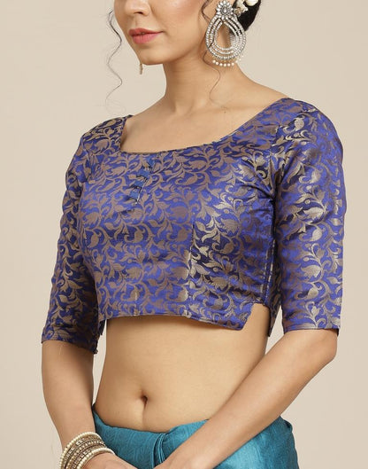 Peacock Blue Silk Saree | Sudathi