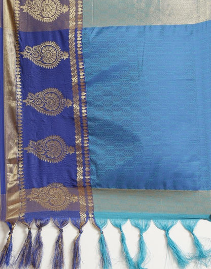 Peacock Blue Silk Saree | Sudathi
