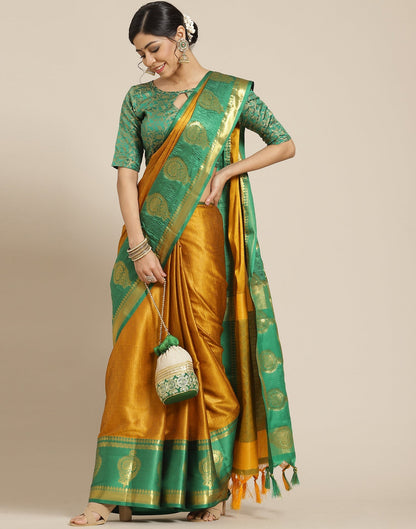 Turmeric Yellow Silk Saree | Sudathi