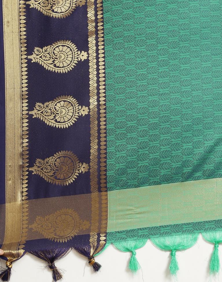 Turquoise Blue Silk Saree | Sudathi