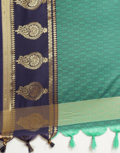 Turquoise Blue Silk Saree | Sudathi