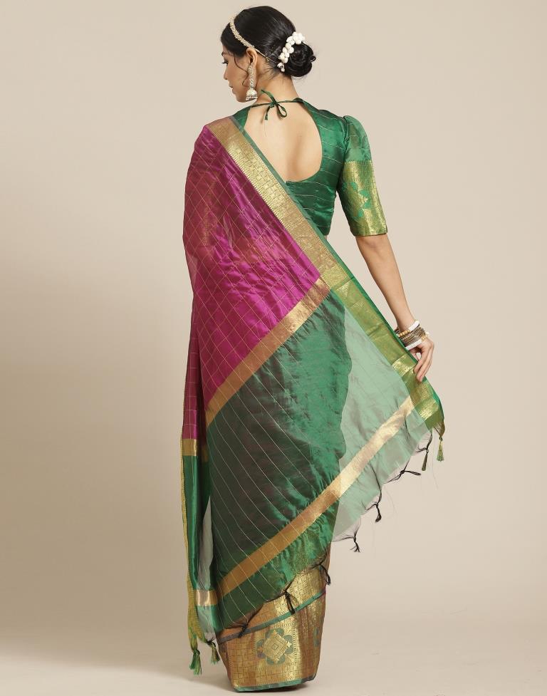 Magenta Silk Saree | Sudathi