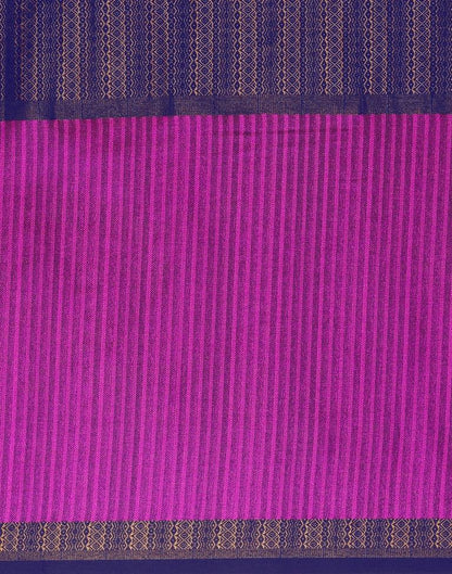 Pink And Navy Blue Silk Saree | Sudathi