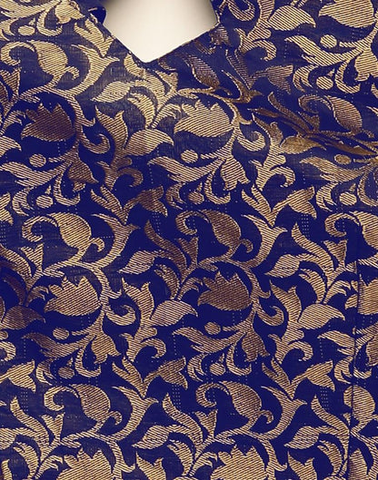 Pink And Navy Blue Silk Saree | Sudathi