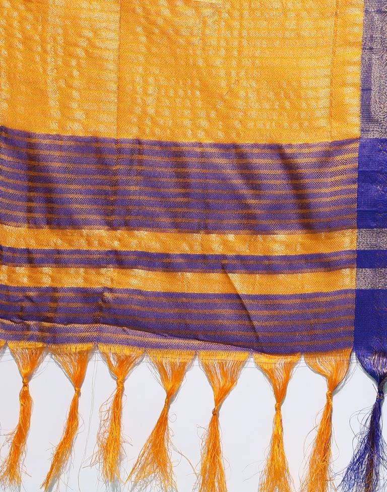 Blue And Yellow Silk Saree | Sudathi