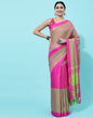 Parrot Green And Pink Silk Saree | Sudathi