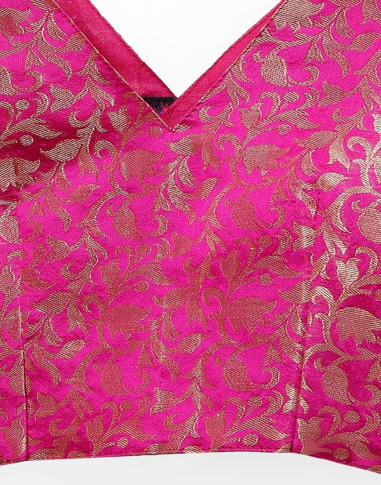 Parrot Green And Pink Silk Saree | Sudathi