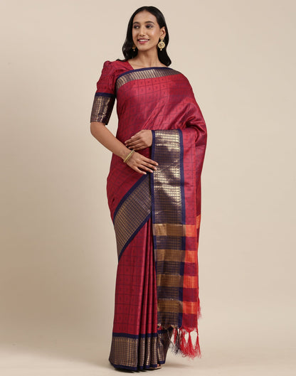 Maroon Silk Saree | Sudathi