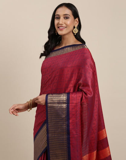Maroon Silk Saree | Sudathi