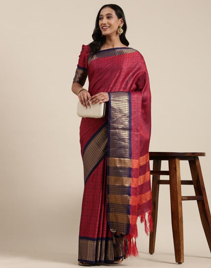 Maroon Silk Saree | Sudathi