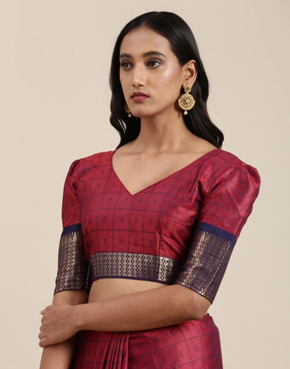 Maroon Silk Saree | Sudathi