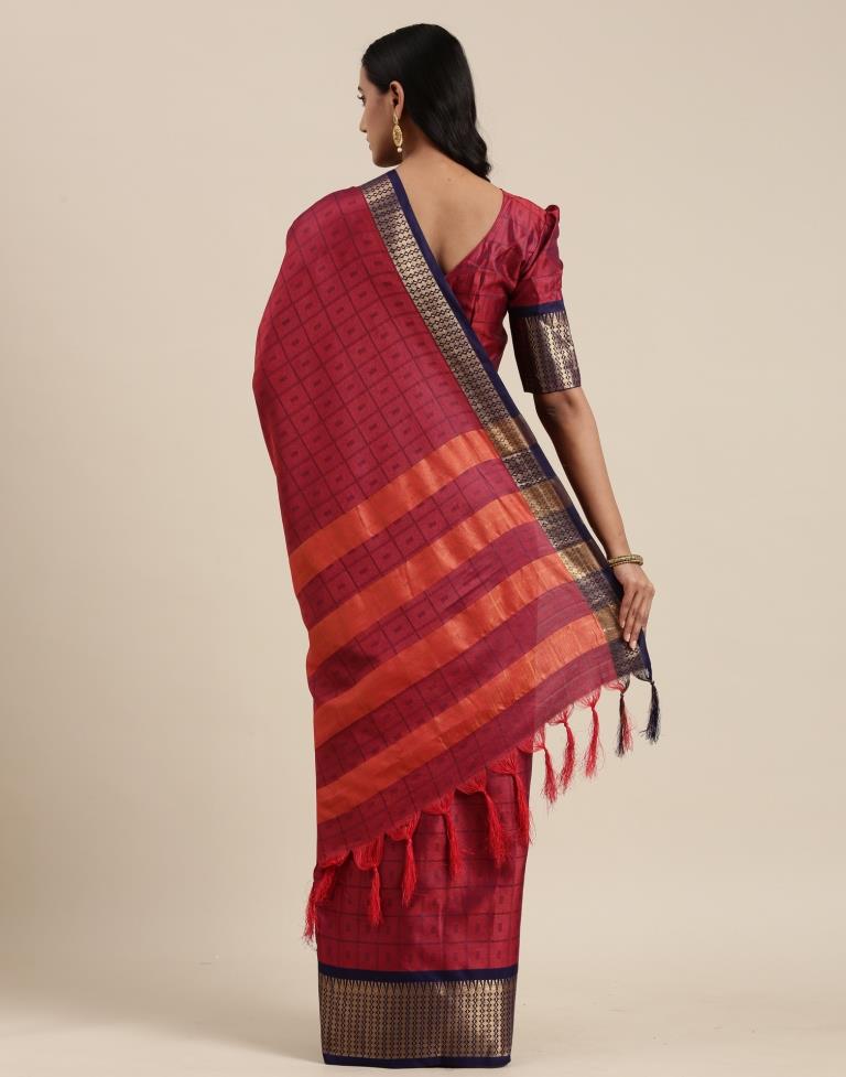 Maroon Silk Saree | Sudathi