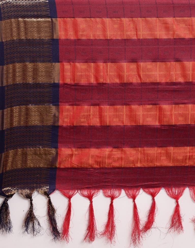 Maroon Silk Saree | Sudathi