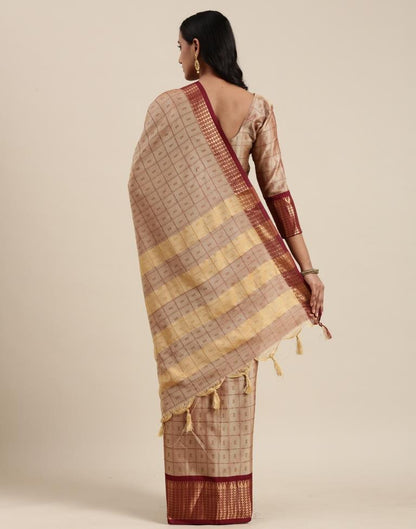 Beige Silk Saree | Sudathi