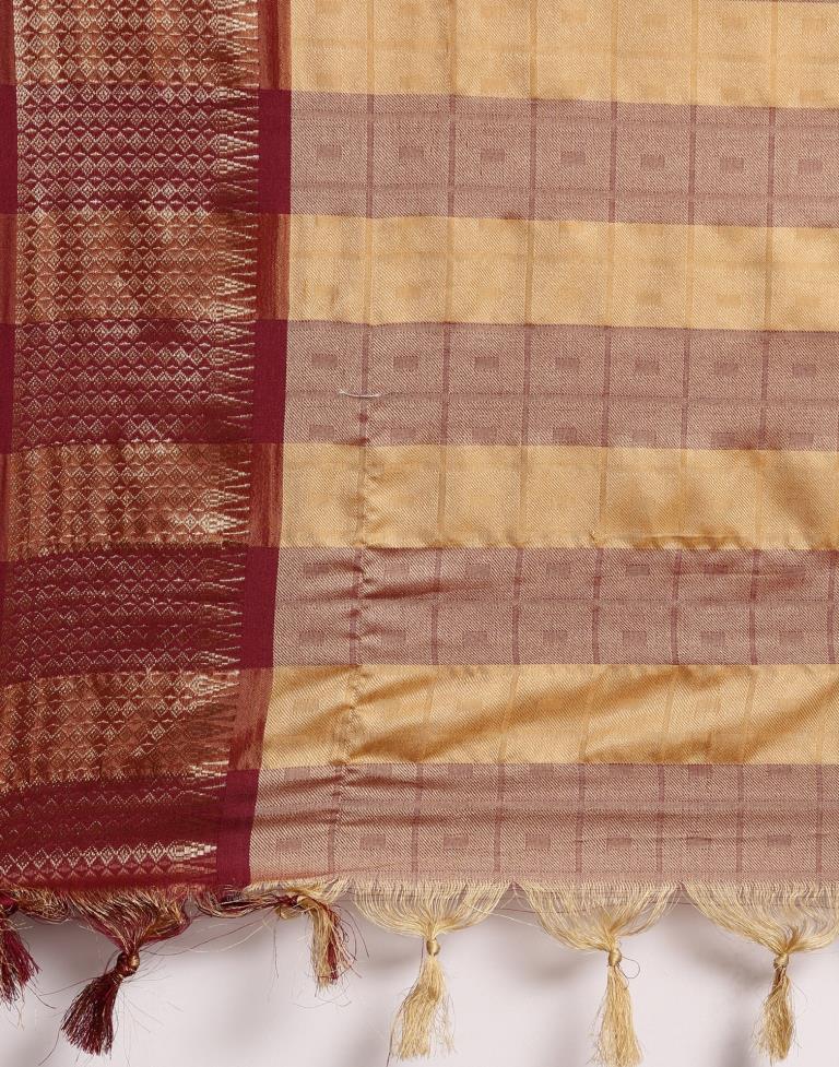 Beige Silk Saree | Sudathi