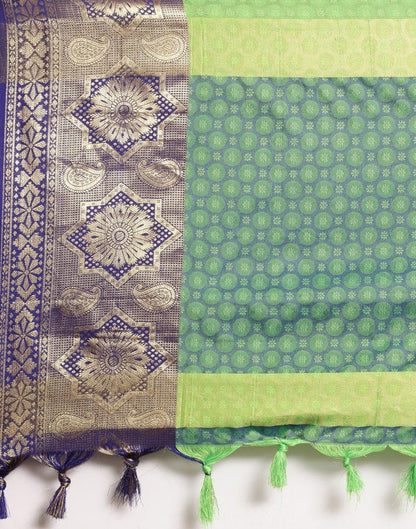 Parrot Green Silk Saree | Sudathi