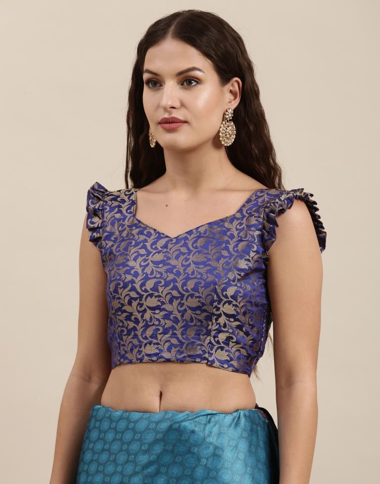 Peacock Blue Silk Saree | Sudathi