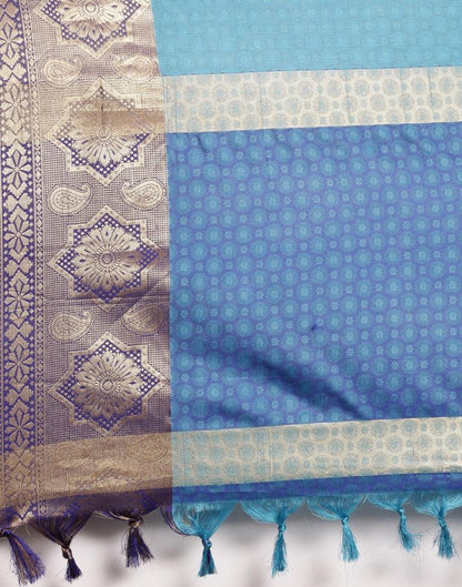 Peacock Blue Silk Saree | Sudathi