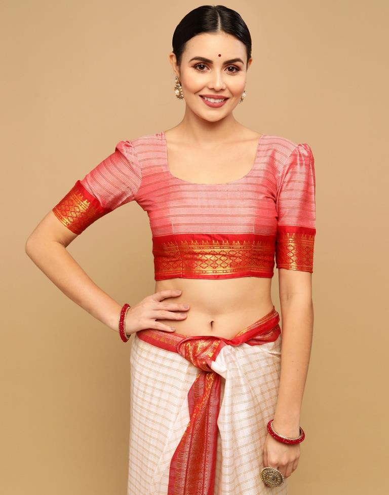 Off White Silk Saree | Sudathi