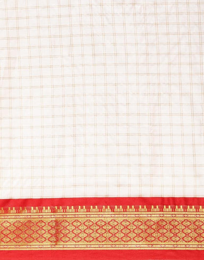 Off White Silk Saree | Sudathi