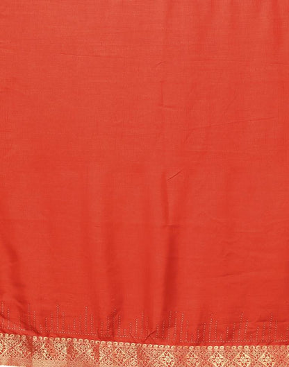 Red Plain Silk Saree