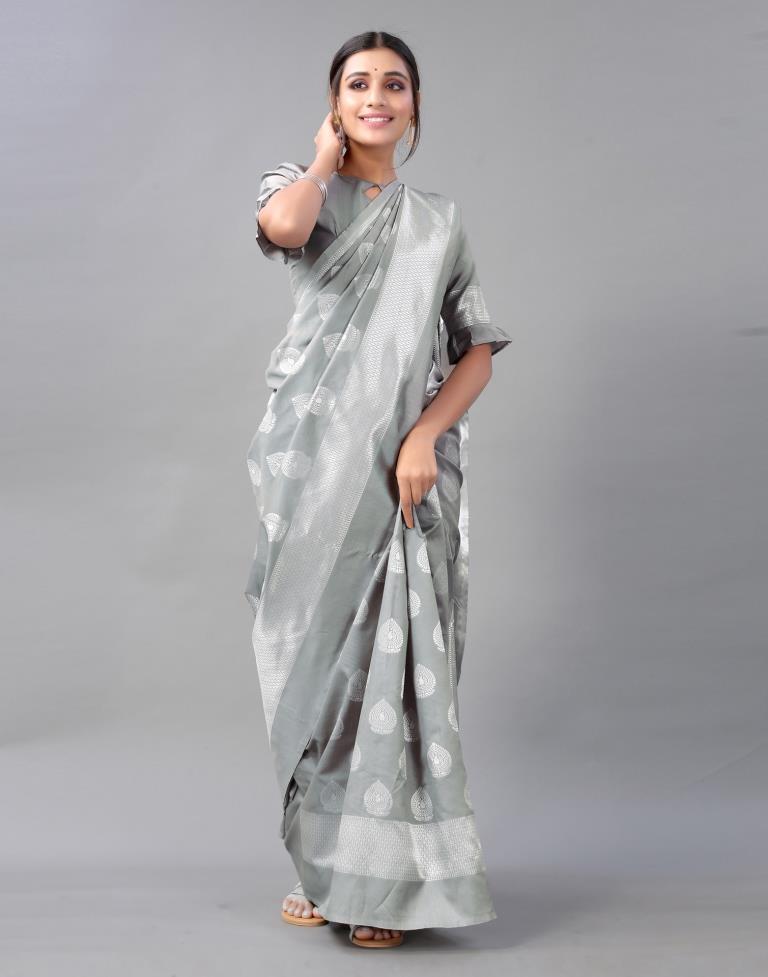 Grey Silk Saree | Sudathi