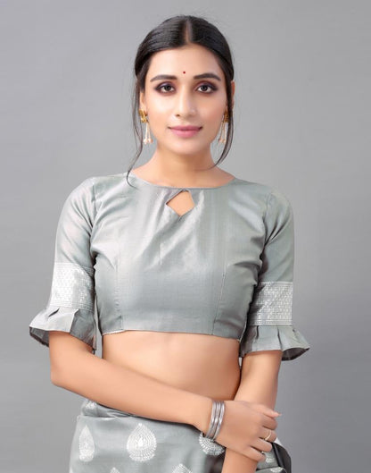 Grey Silk Saree | Sudathi